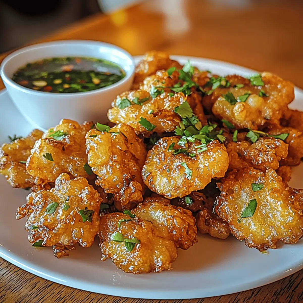 Knusprige vietnamesische Garnelenfritter mit Nuoc Cham