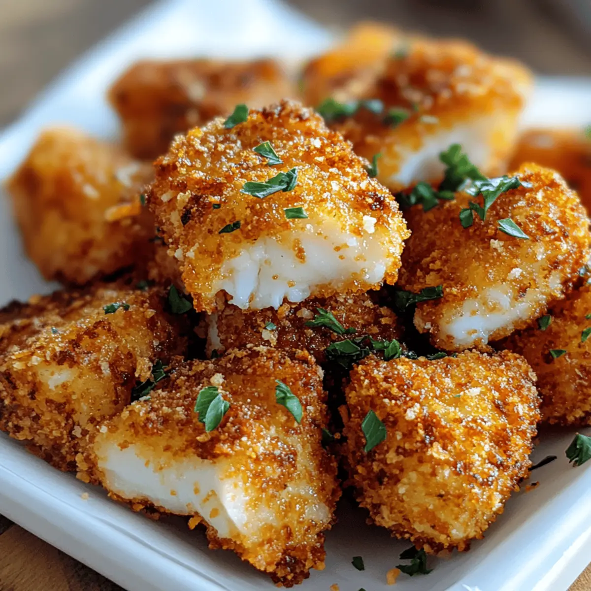 Der Ausgang für knusprige Fischnuggets