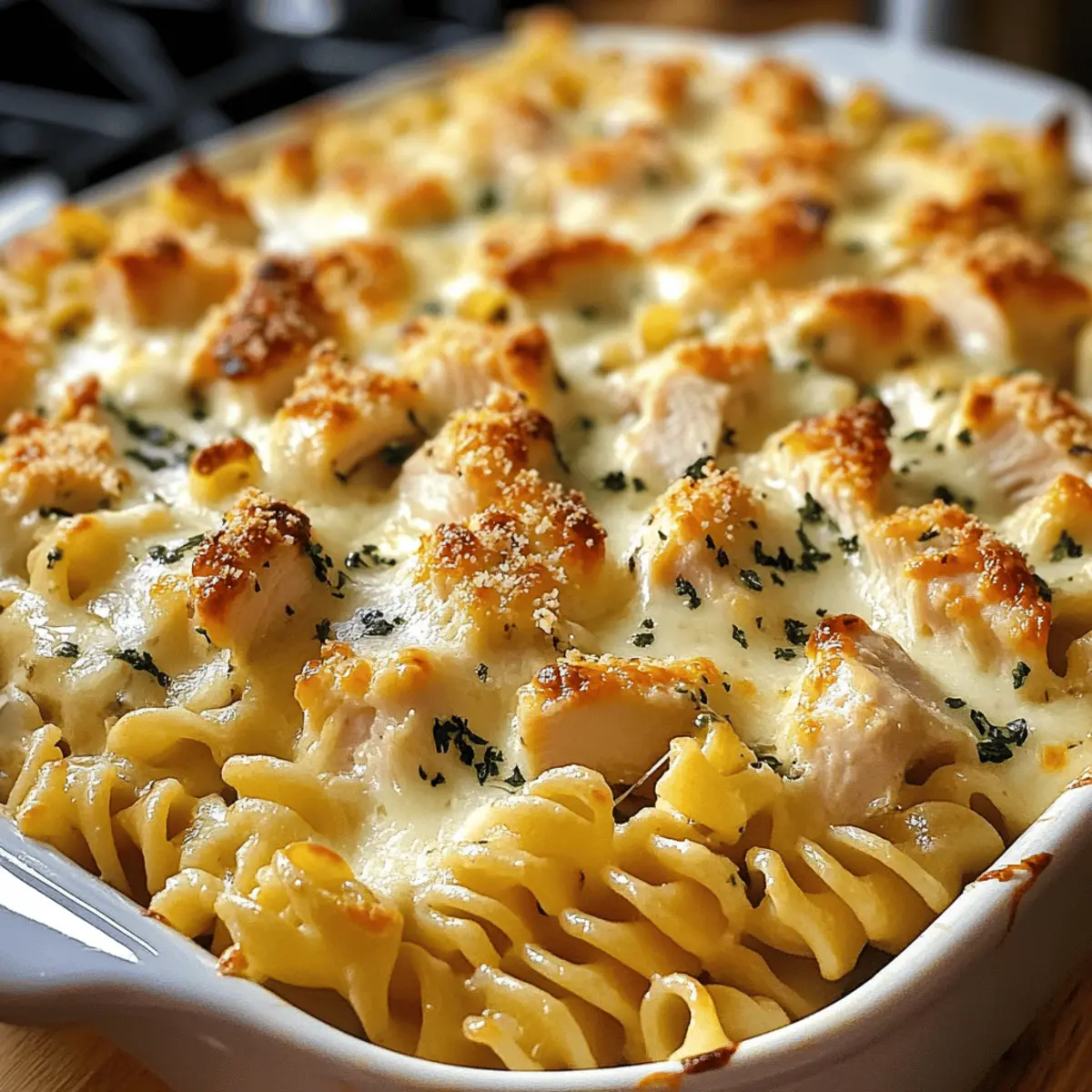 Der Ausgang: Cremige Knoblauch-Parmesan-Pasta