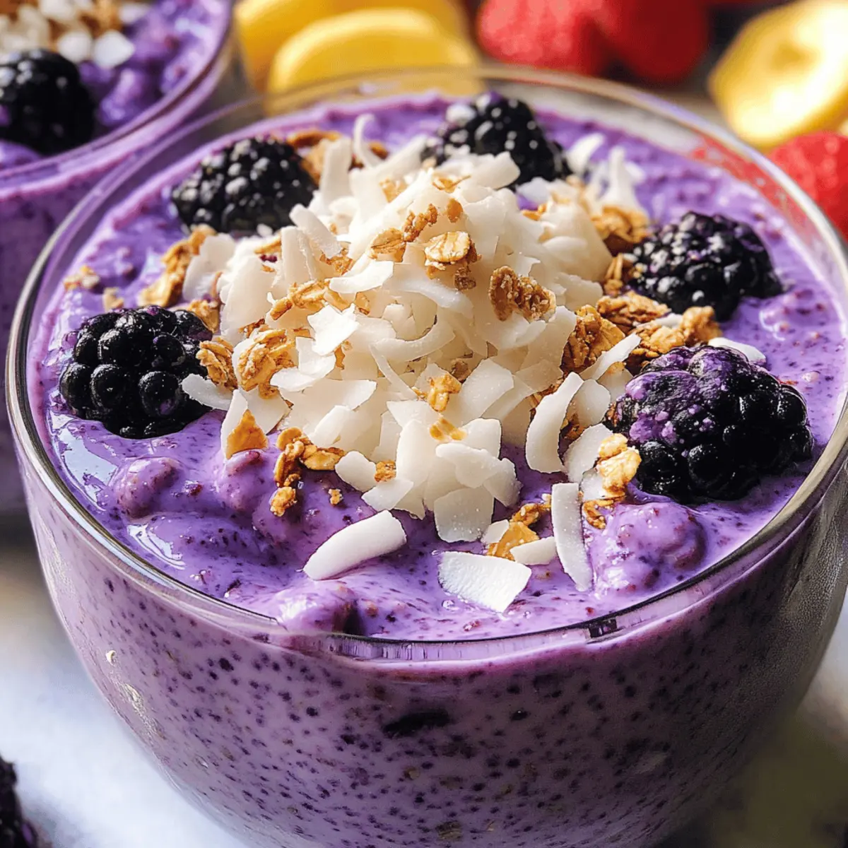 Cremige Ube Overnight Oats für schnelles Frühstück