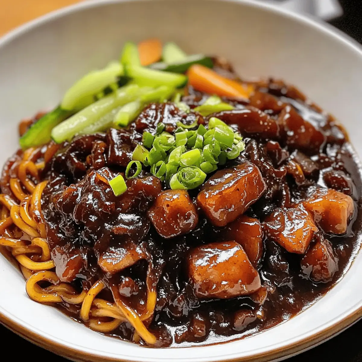 Der Ausgang: Köstliches Jajangmyeon Rezept für Zuhause