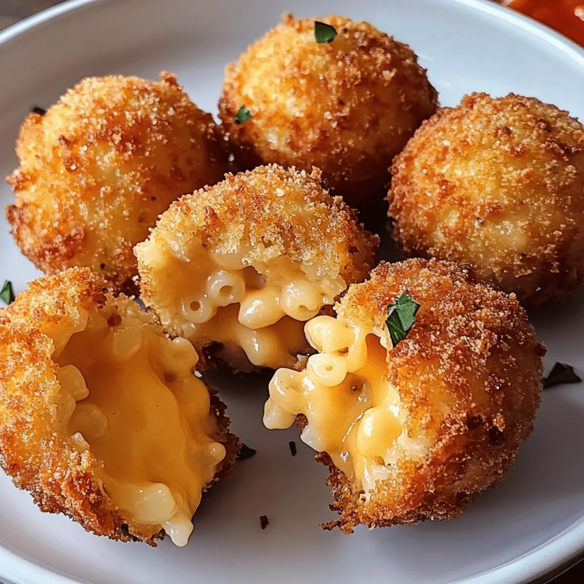 Luftfritteuse Käsebällchen aus Macaroni und Käse