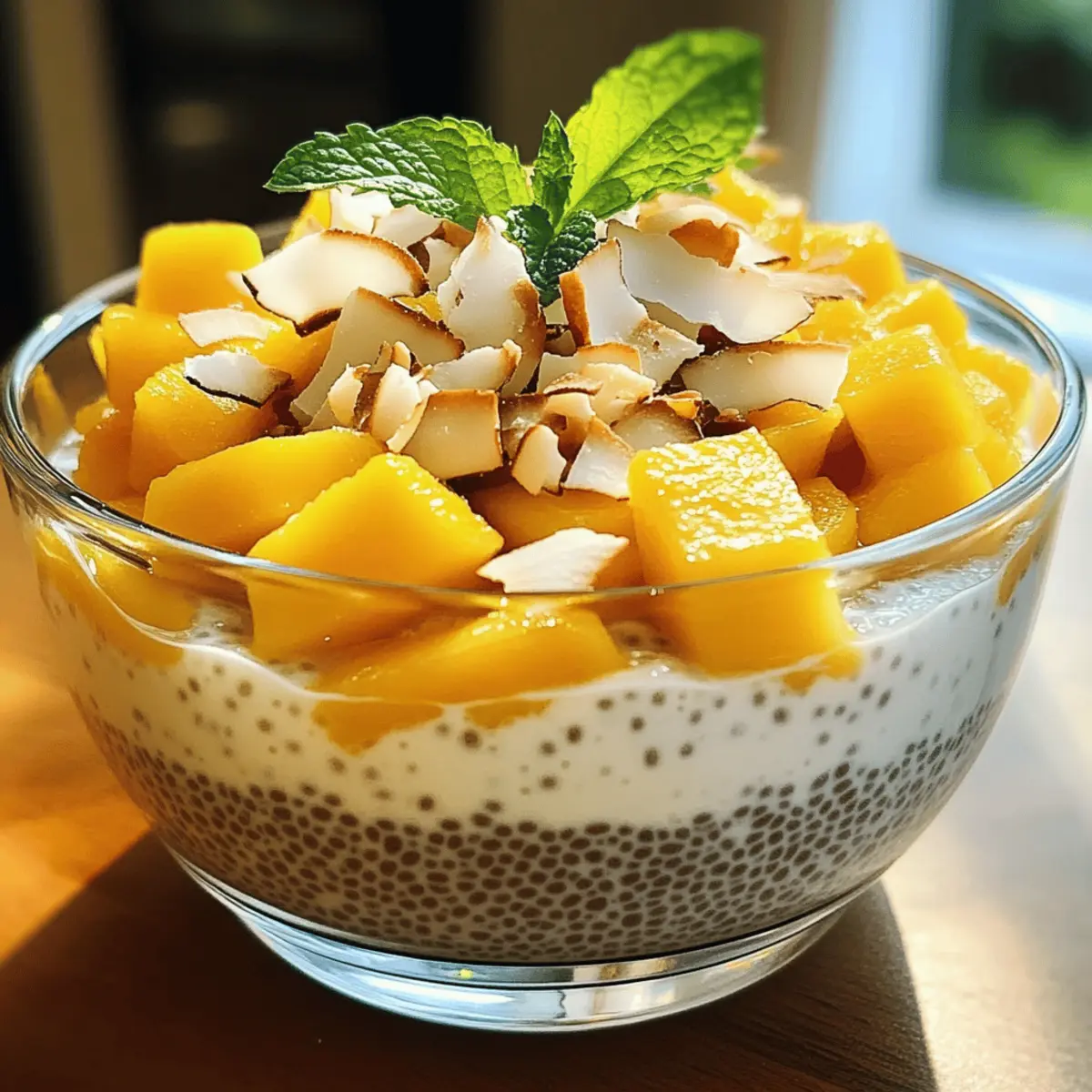 Mango Kokos Chia Pudding für Genießer