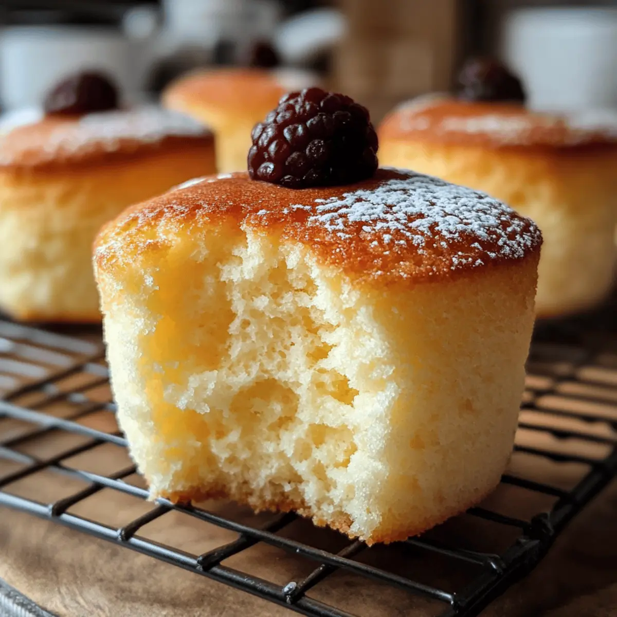 Fluffige japanische Cheesecake Cupcakes