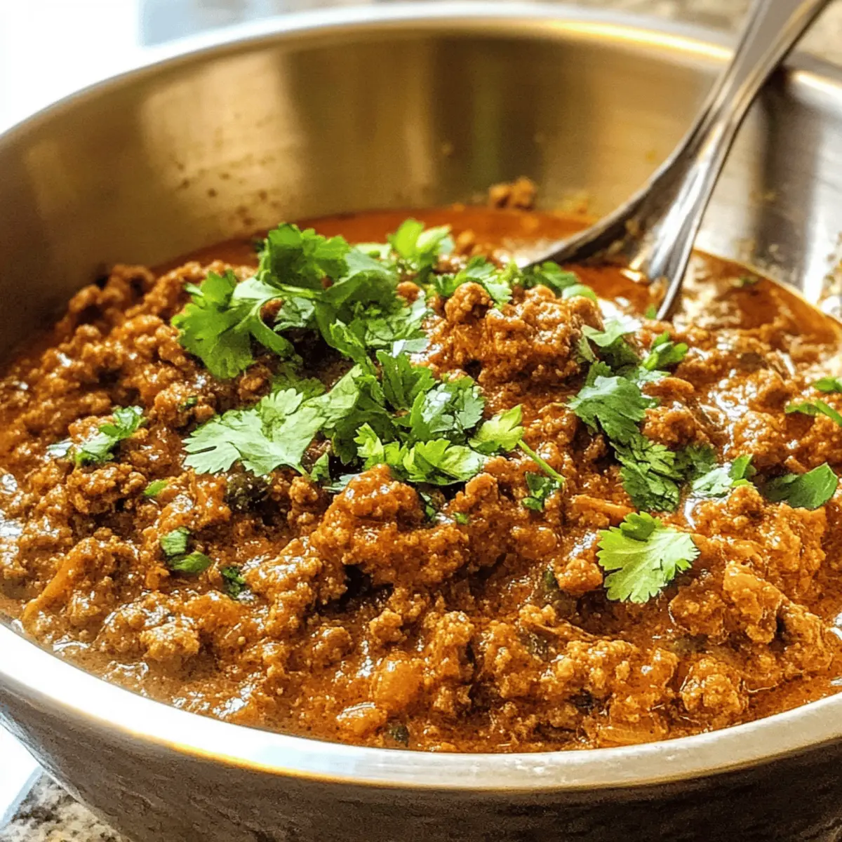 30-Minuten Keema Curry mit würzigem Rinderhack