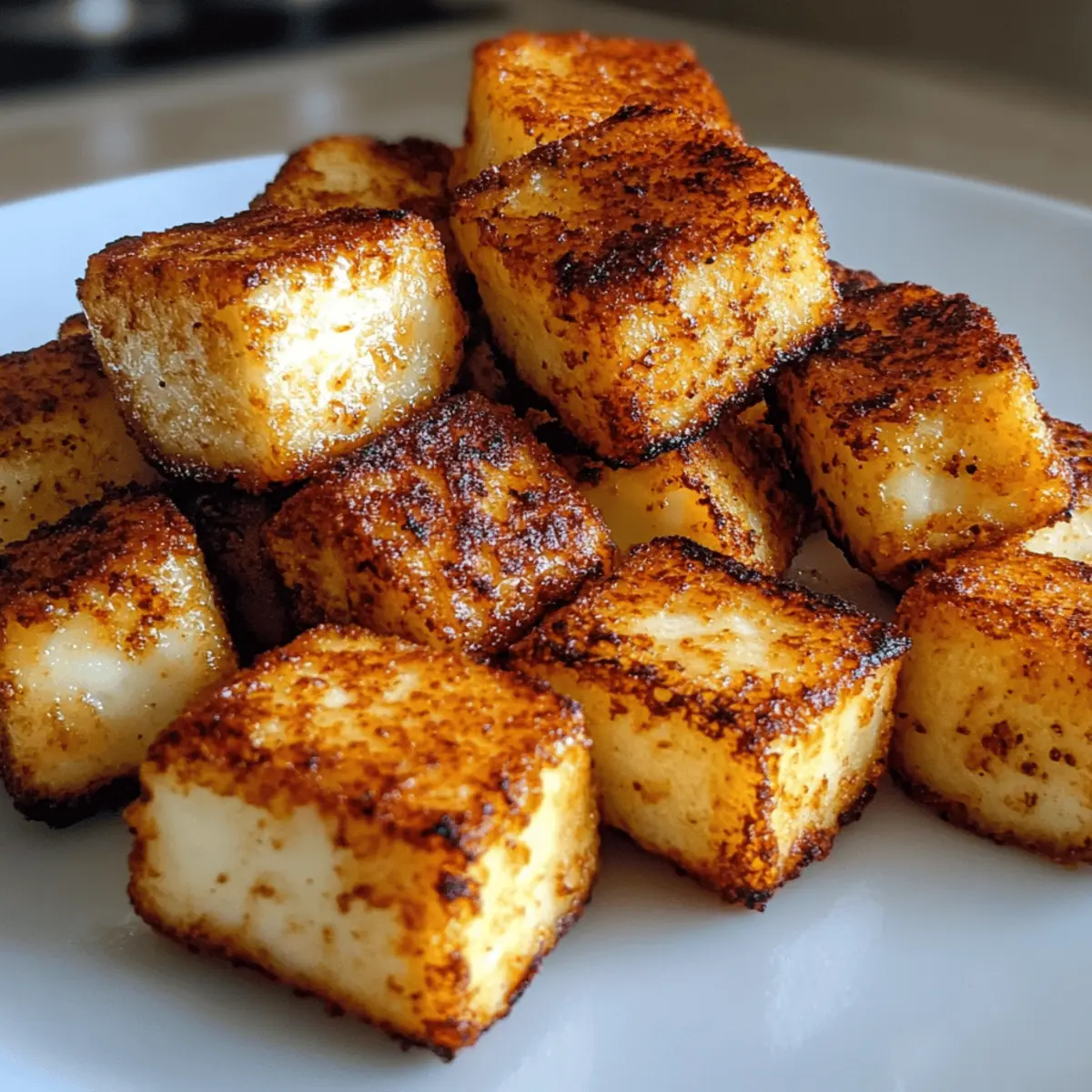 Krosse Halloumi Bites aus der Heißluftfritteuse