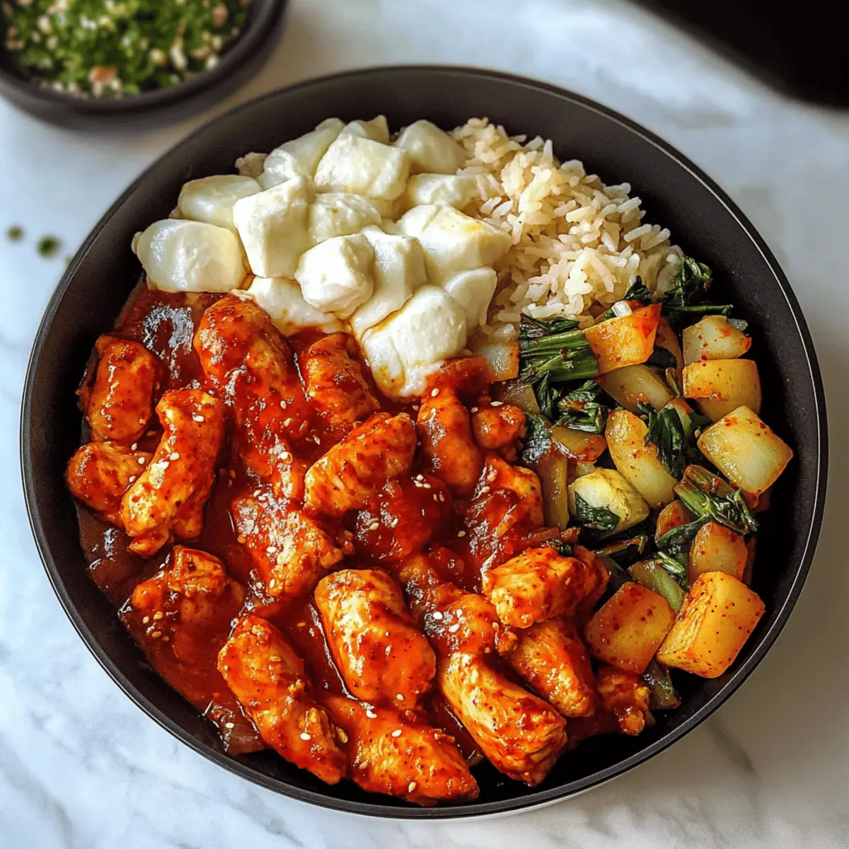 Cheesy Dakgalbi – Spicy Korean Chicken Genuss