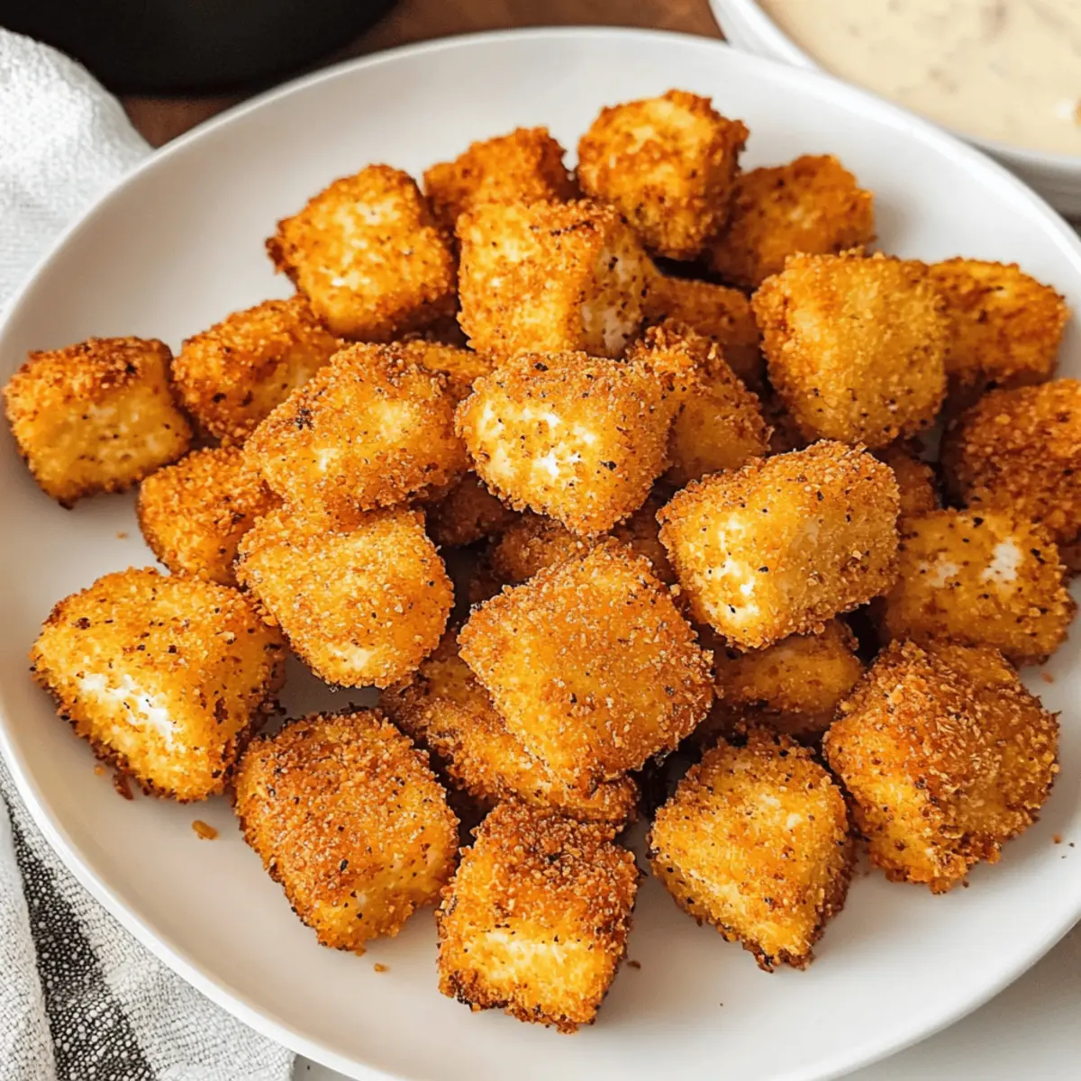 Krosse Air Fryer Tofu Nuggets für Entspannung