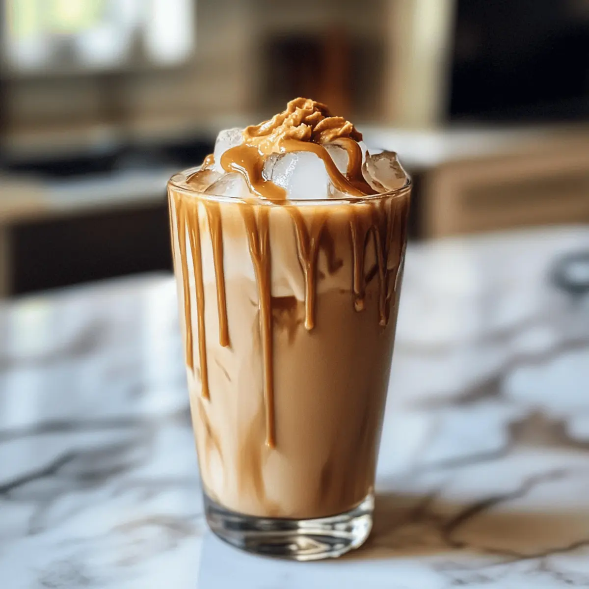 Cremiger Erdnussbutter Cold Brew Genuss