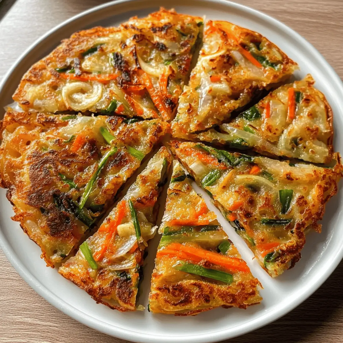 Crispy Korean Pancakes Pajeon mit Frühlingszwiebeln