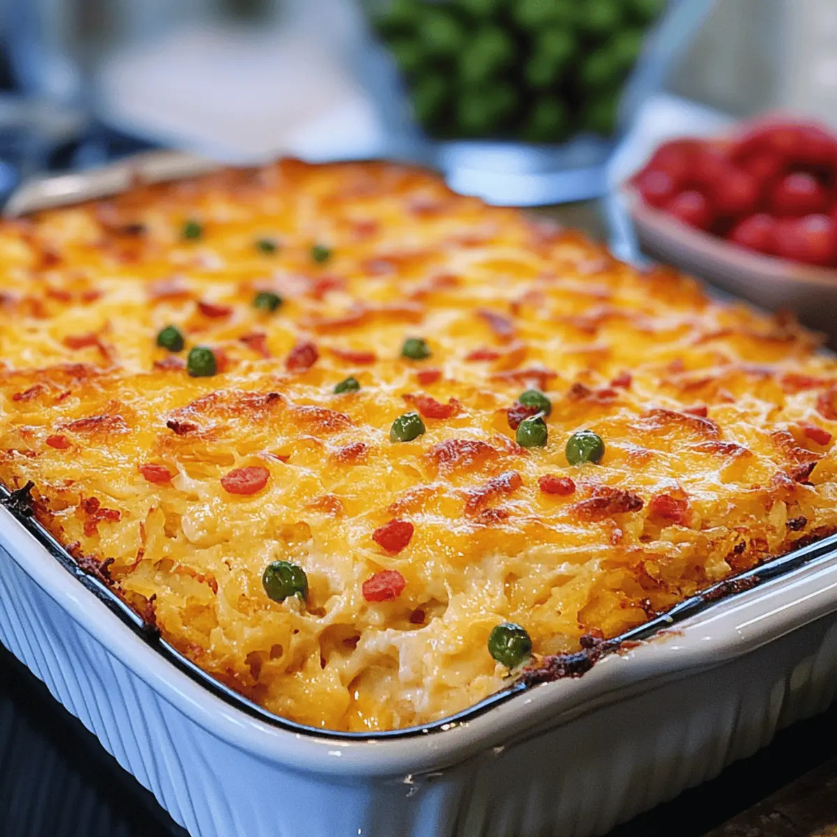 Pimento Käse Hash Brown Auflauf für einen Genuss