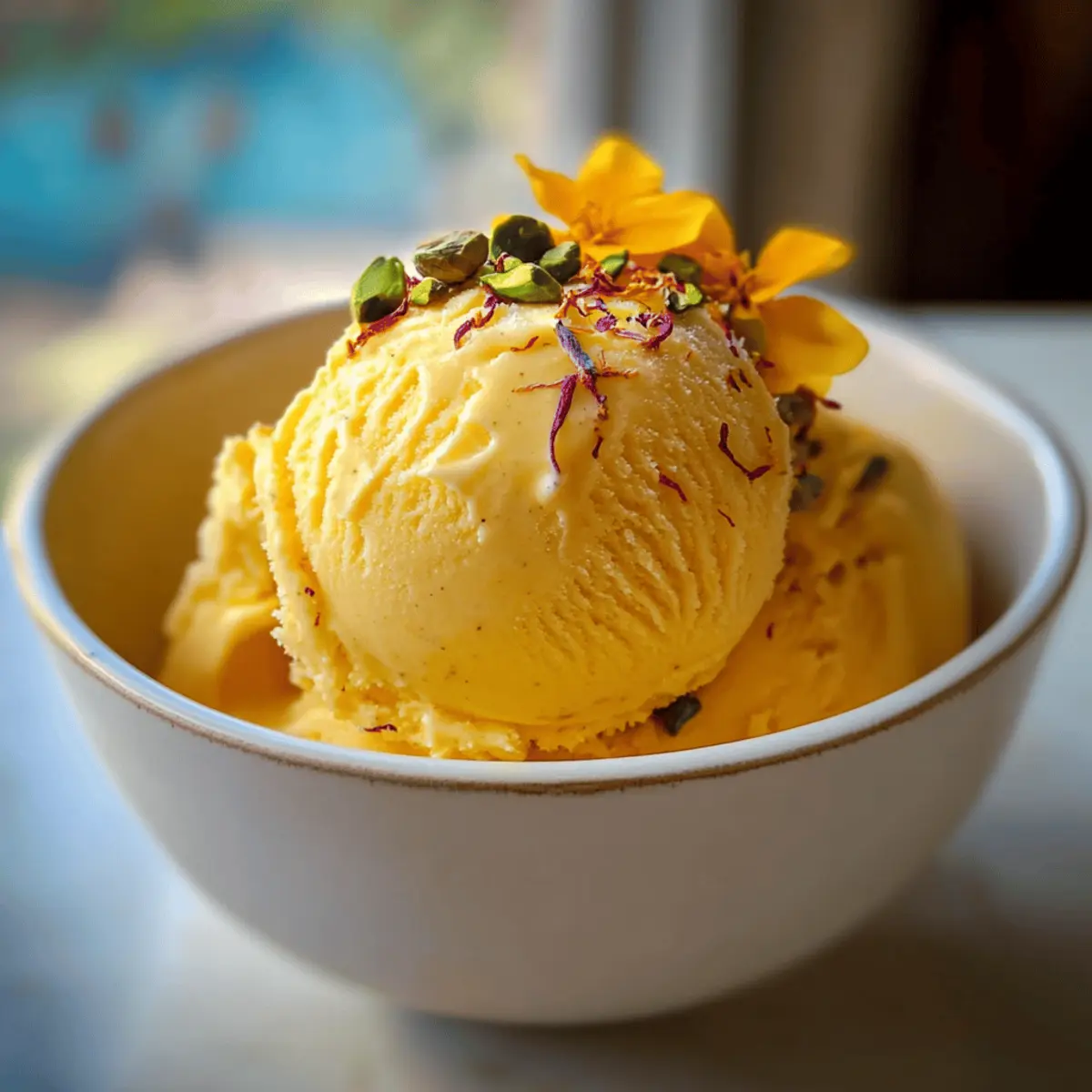 Einfache spanische Safran-Eiscreme fürs Sommerfeeling