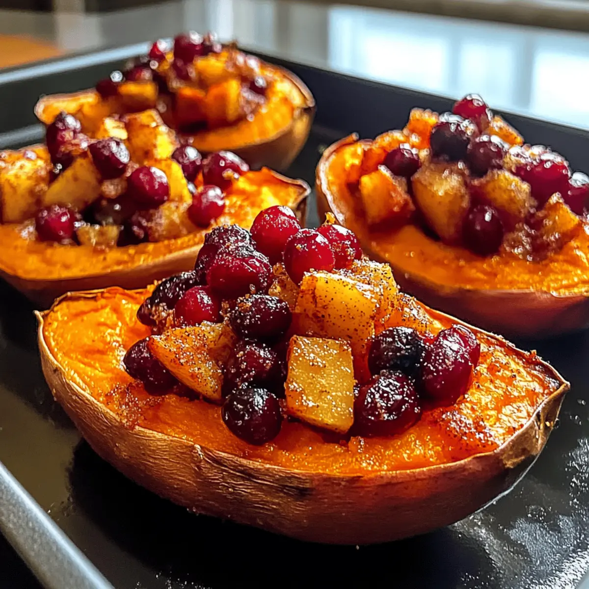Cranberry Äpfel Süßkartoffeln für den perfekten Ausgang