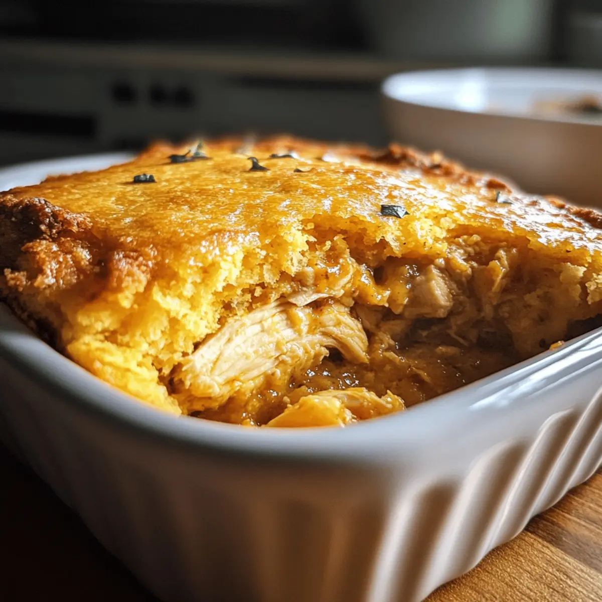 schnelle und köstliche Hähnchen-Tamale-Pie
