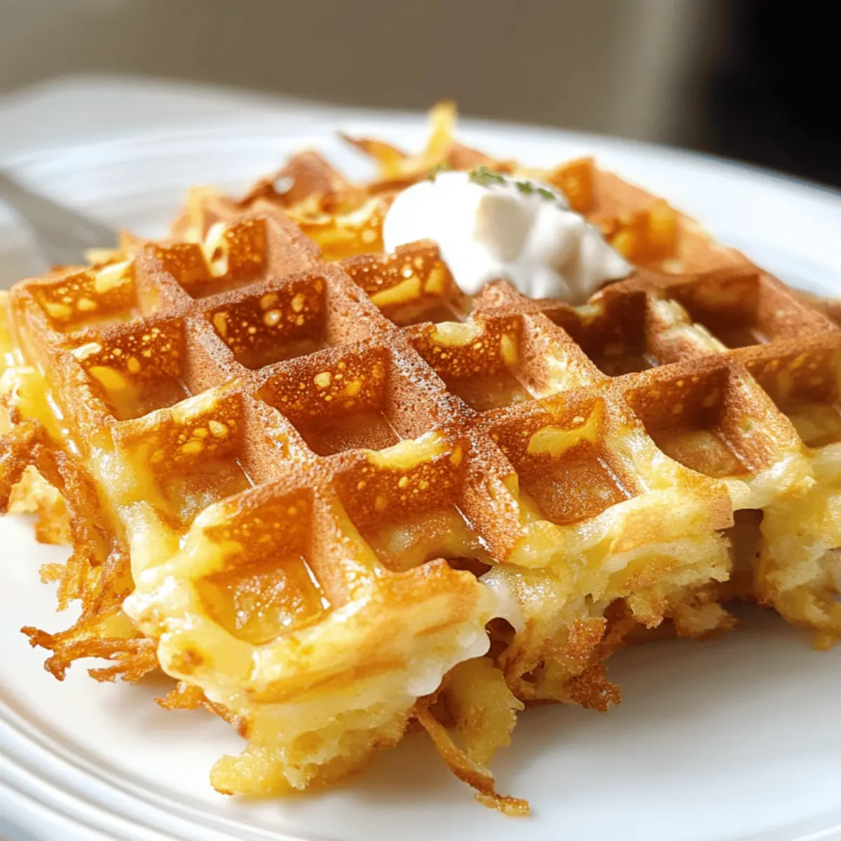 Crispy Hash Brown Waffle Frühstücksgenuss