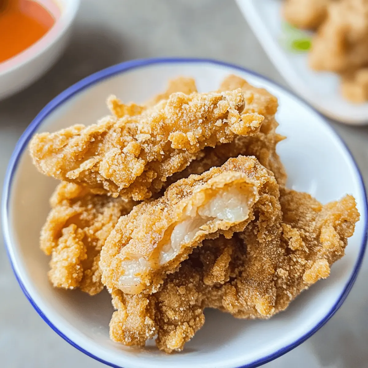 Veganer KFC-Stil frittierte Austernpilze