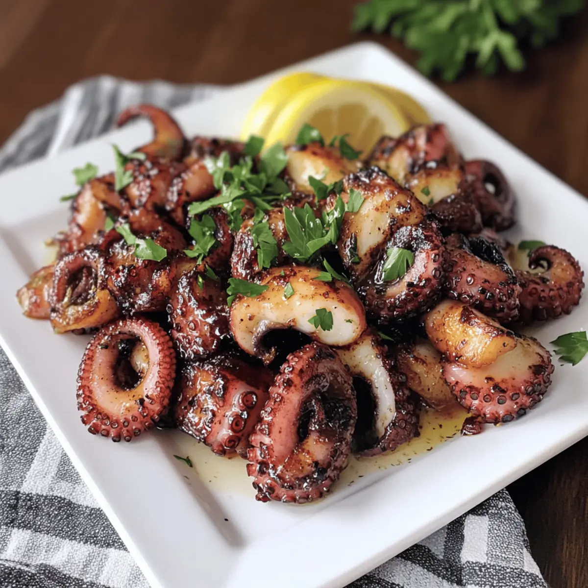 Griechischer gegrillter Oktopus mit Balsamico-Marinade