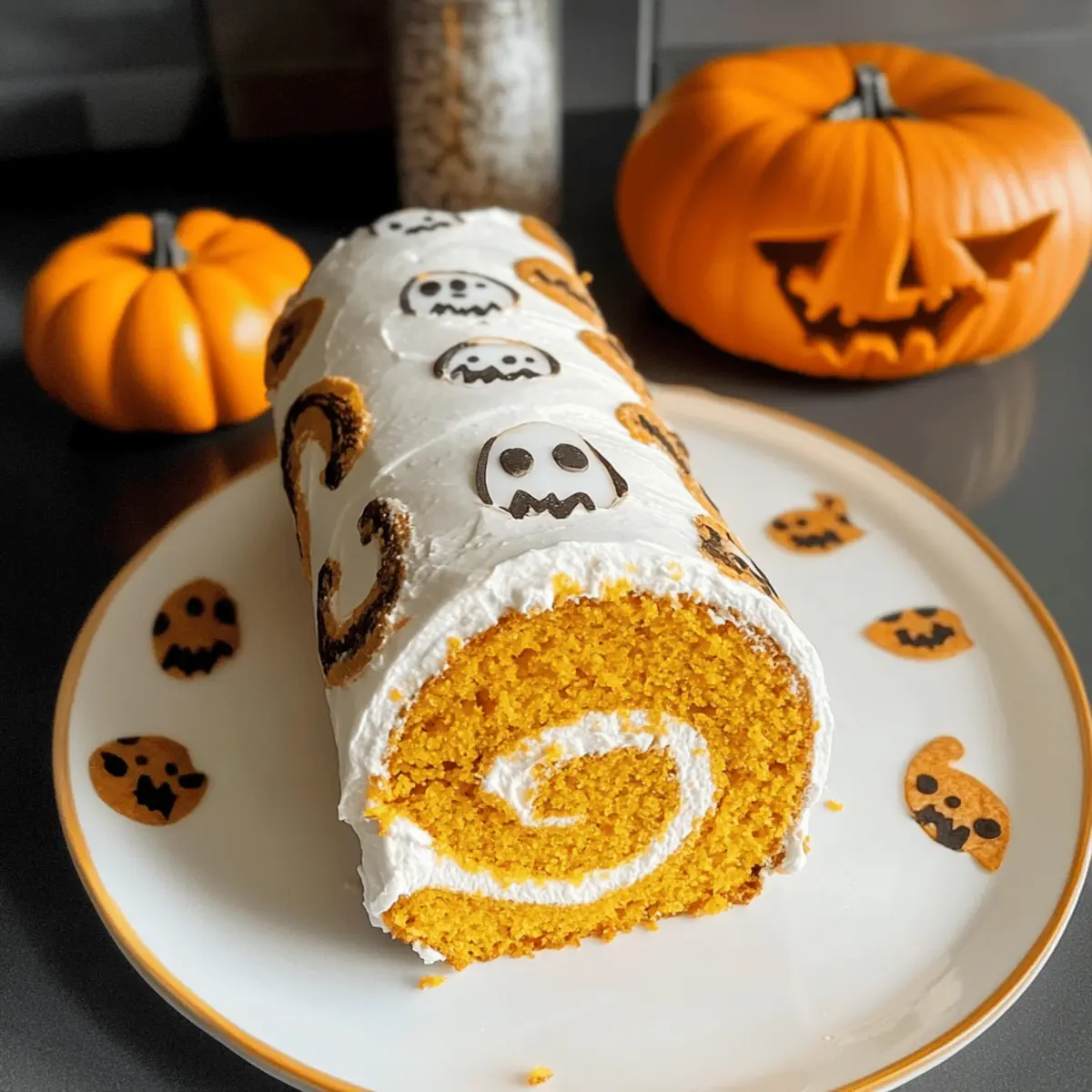 Der Ausgang: Spooky Pumpkin Roll Cake Rezept