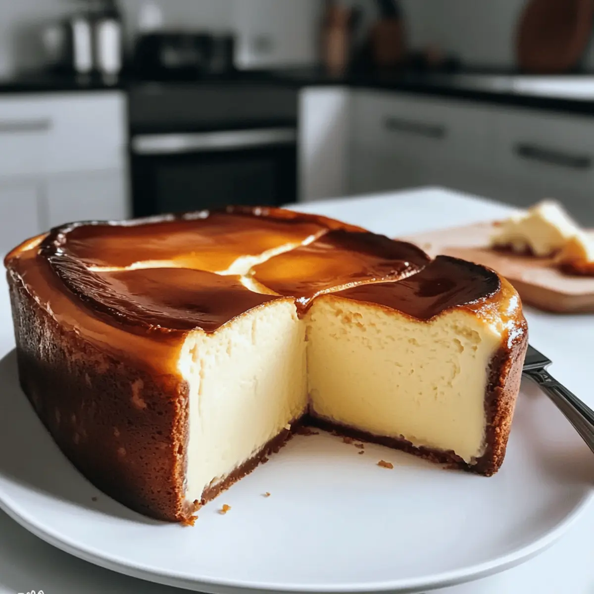 Burnt Basque Cheesecake im Kastenform mit wenig Aufwand