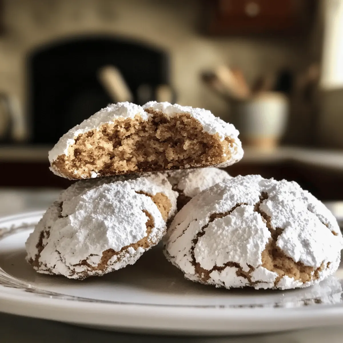 Zimt Kaffee Crinkle Kekse für Gemütliche Nächte