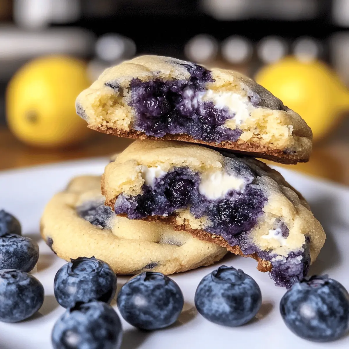 Lemon Blueberry Cheesecake Cookies selber backen