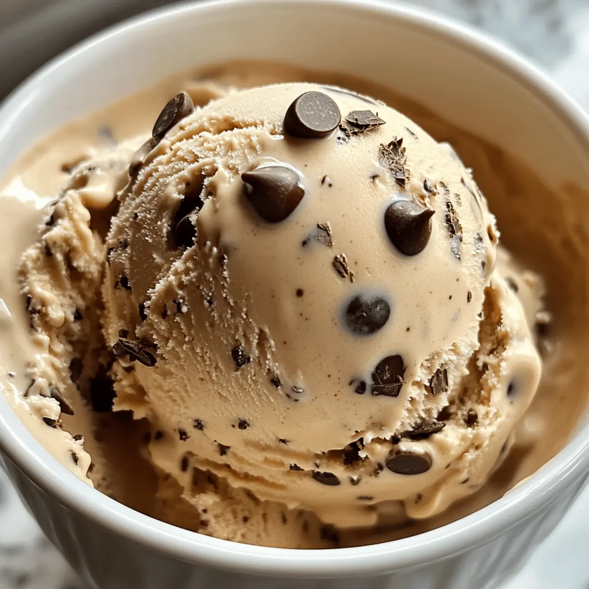 einfache Kaffee-Schokoladenstückchen-Eiscreme