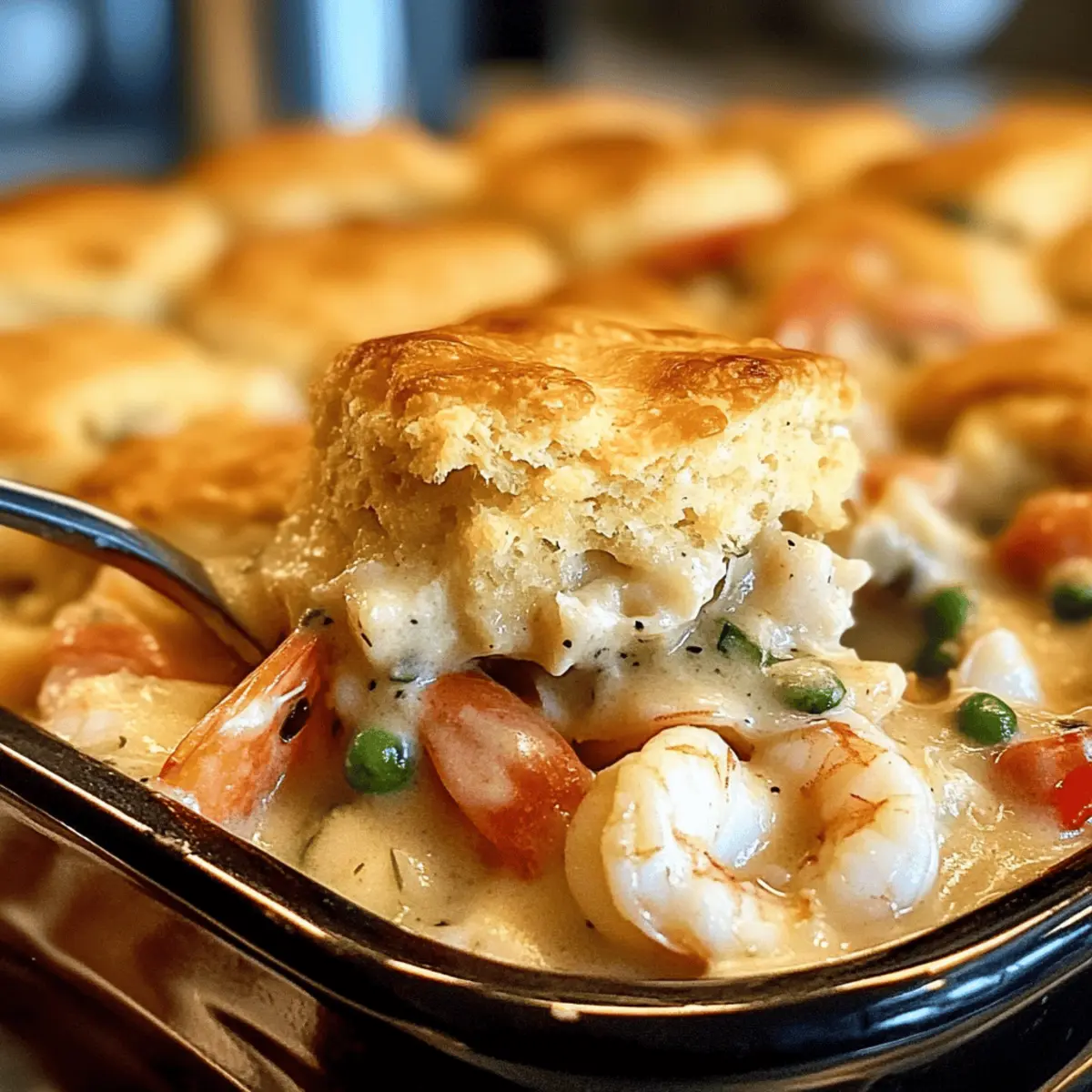 Cheddar Bay Biscuit Seafood Pot Pie für die Familie