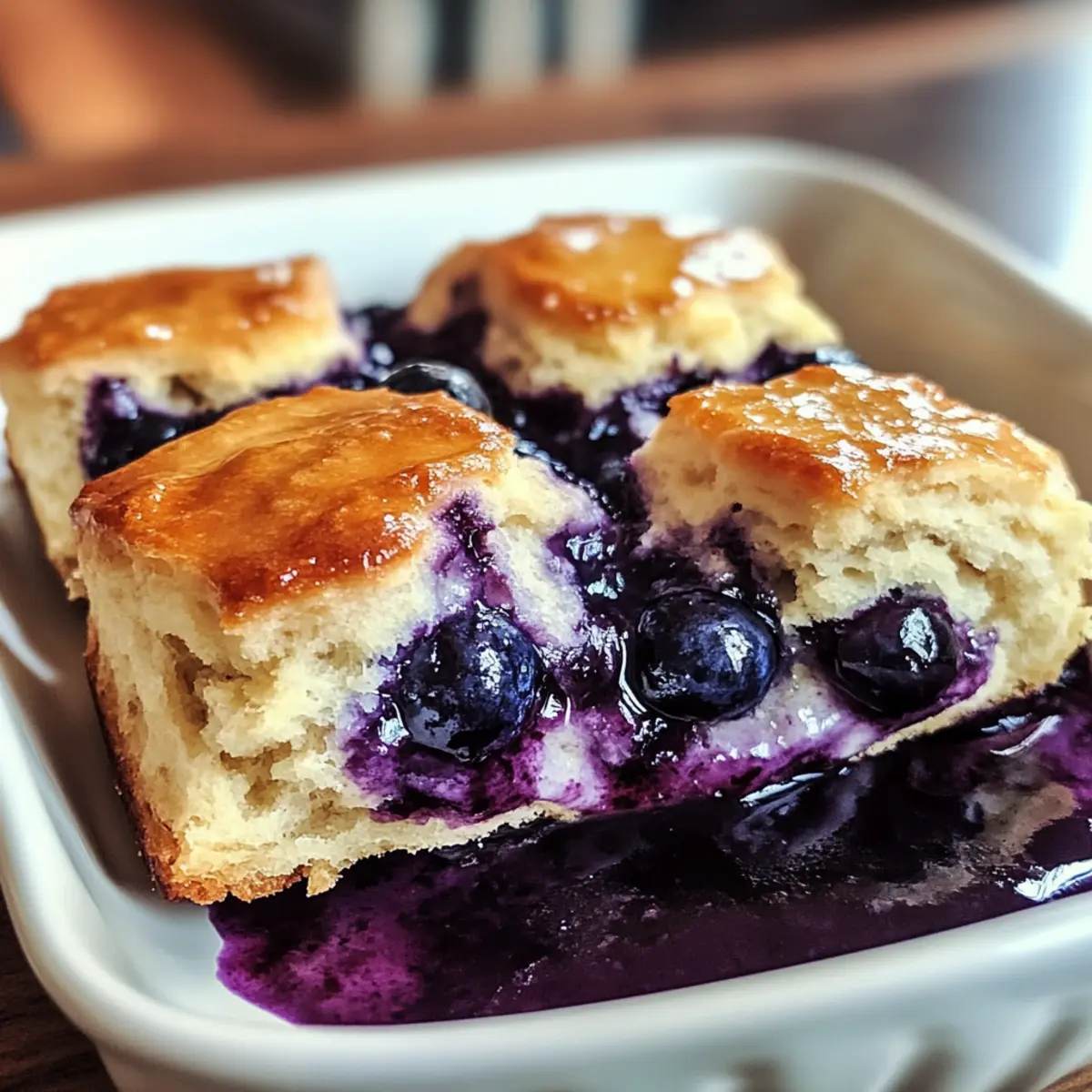 Saftige Blaubeer-Butter-Biskuits ohne Rollen
