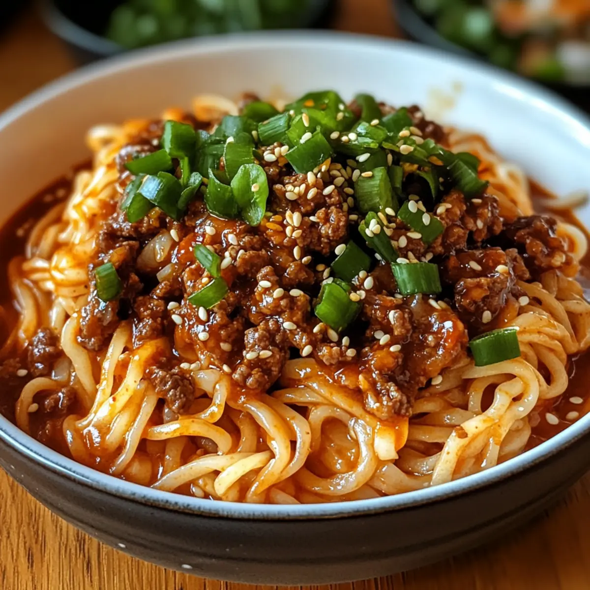 Schnelle Spicy Korean Gochujang Nudeln für Zuhause