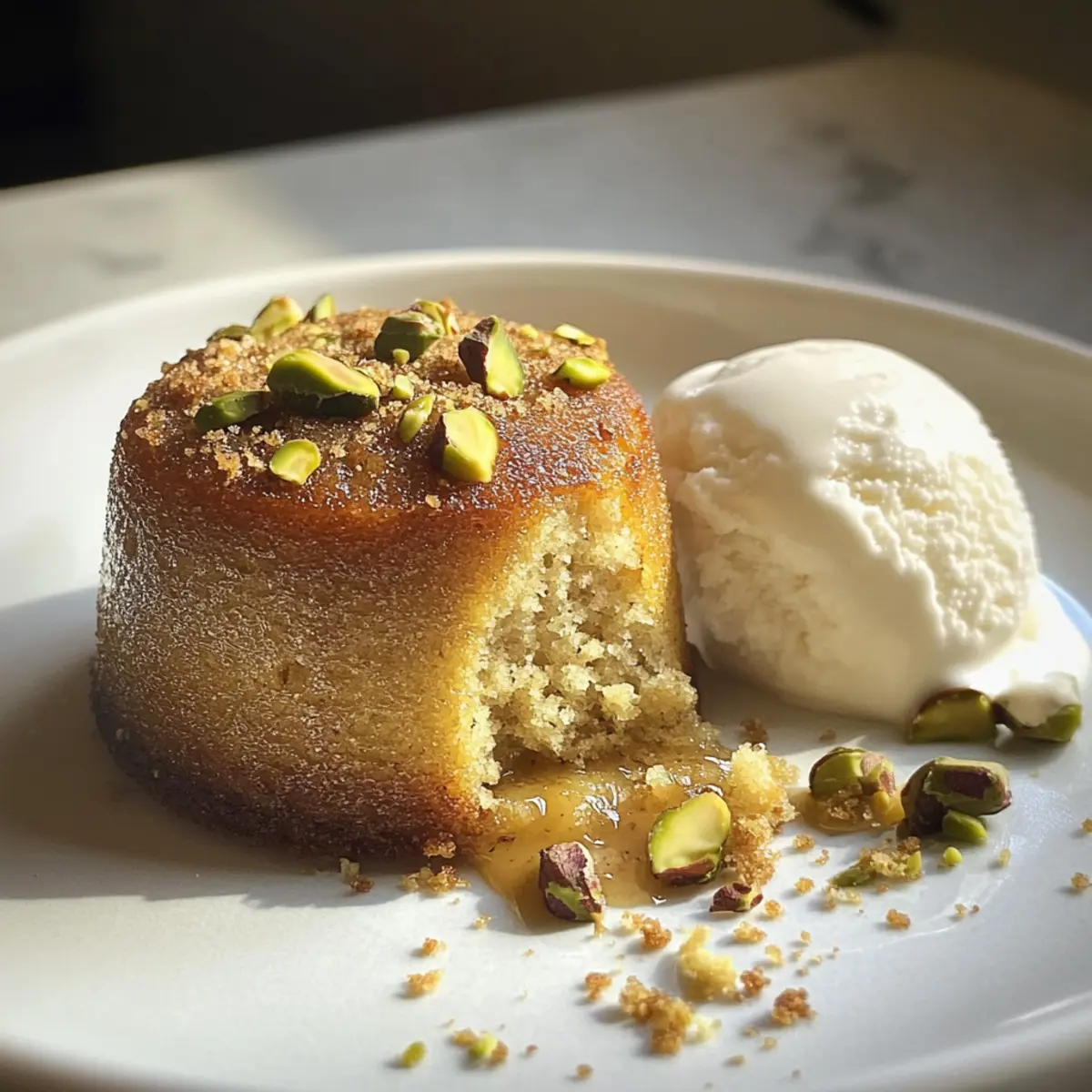 Mini Brown Butter Pistazien Lava Kuchen