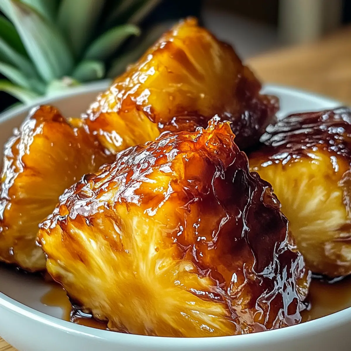 Caramelisierte Ananas aus der Heißluftfritteuse