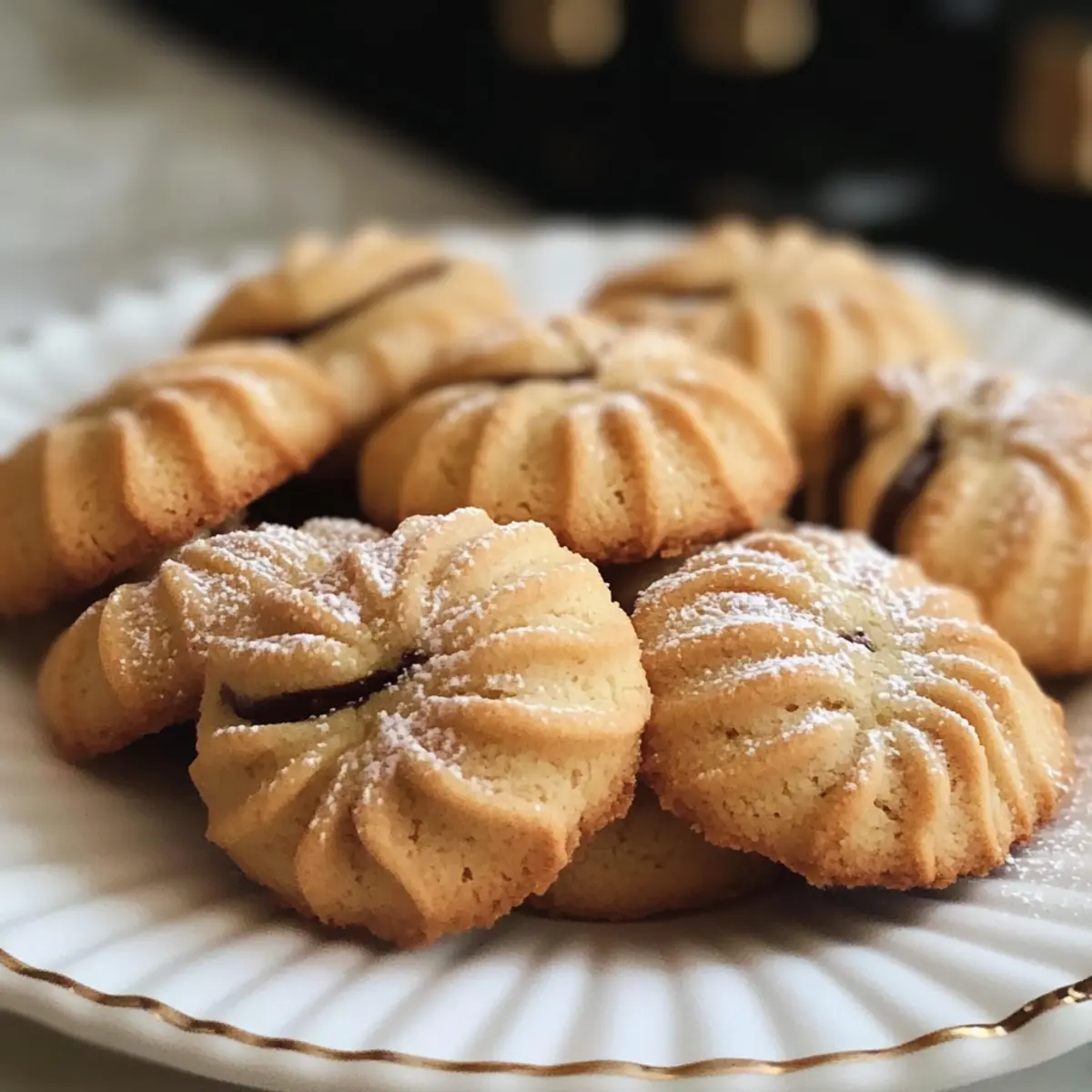 Kaffee Butter Kekse, die im Mund zergehen
