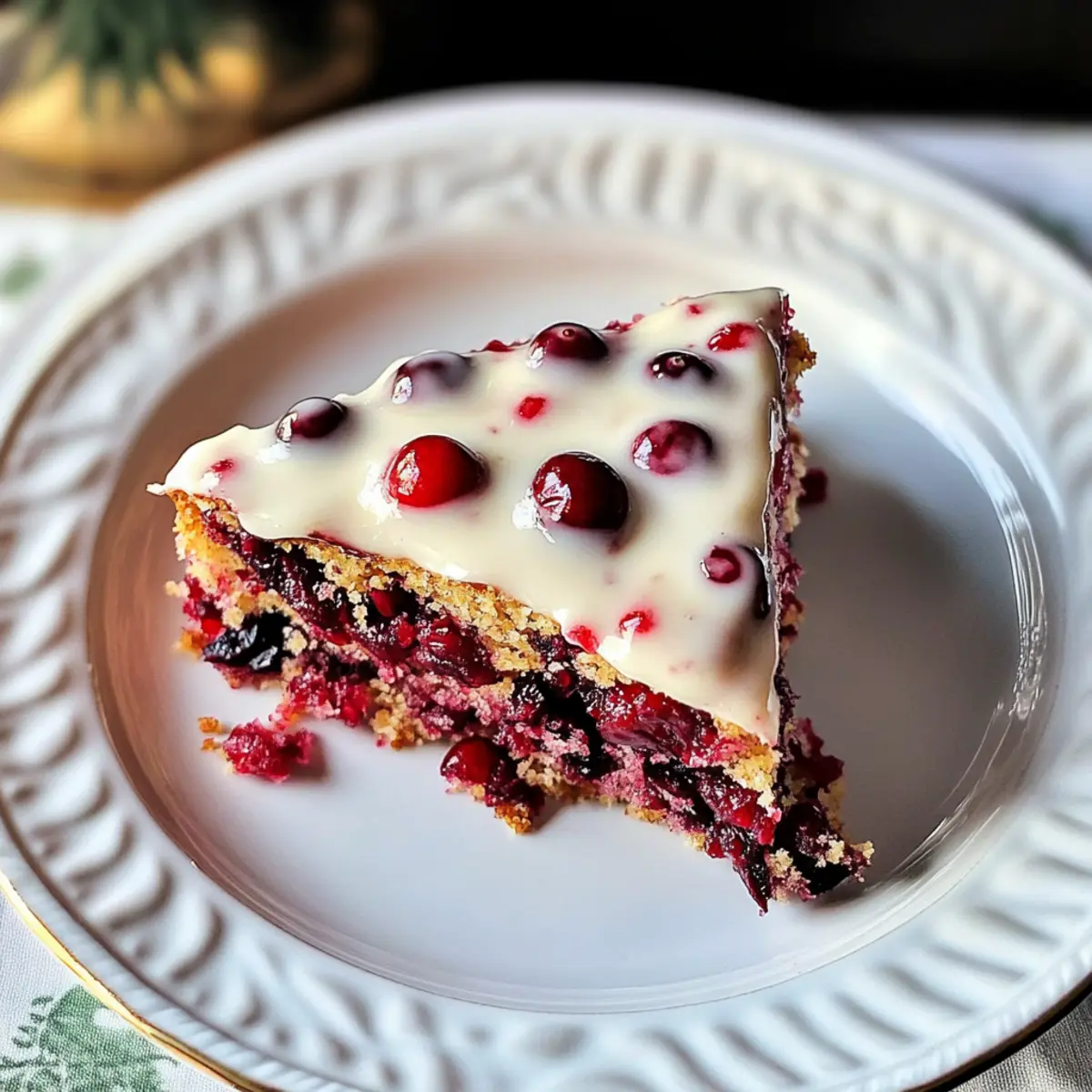 Cranberry Weihnachtskuchen mit Vanilleglasur lecker und einfach