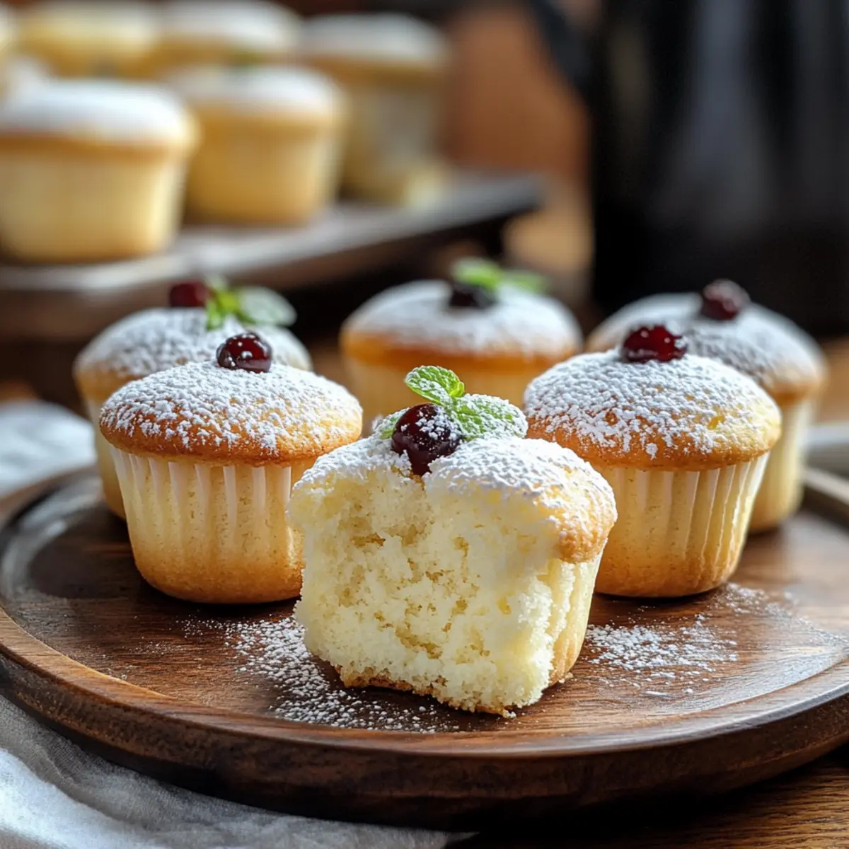 Fluffige japanische Baumwollkäsekuchen-Muffins: Himmlisch leicht