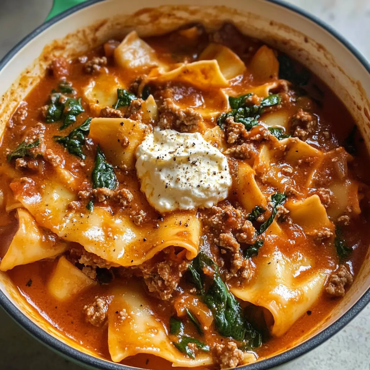Lasagne Suppe im Handumdrehen zubereiten