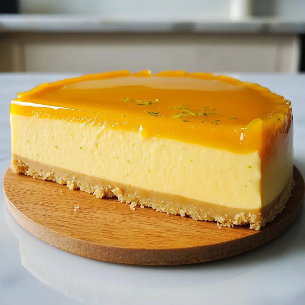 Mango Key Lime Käsekuchen ganz ohne Backen