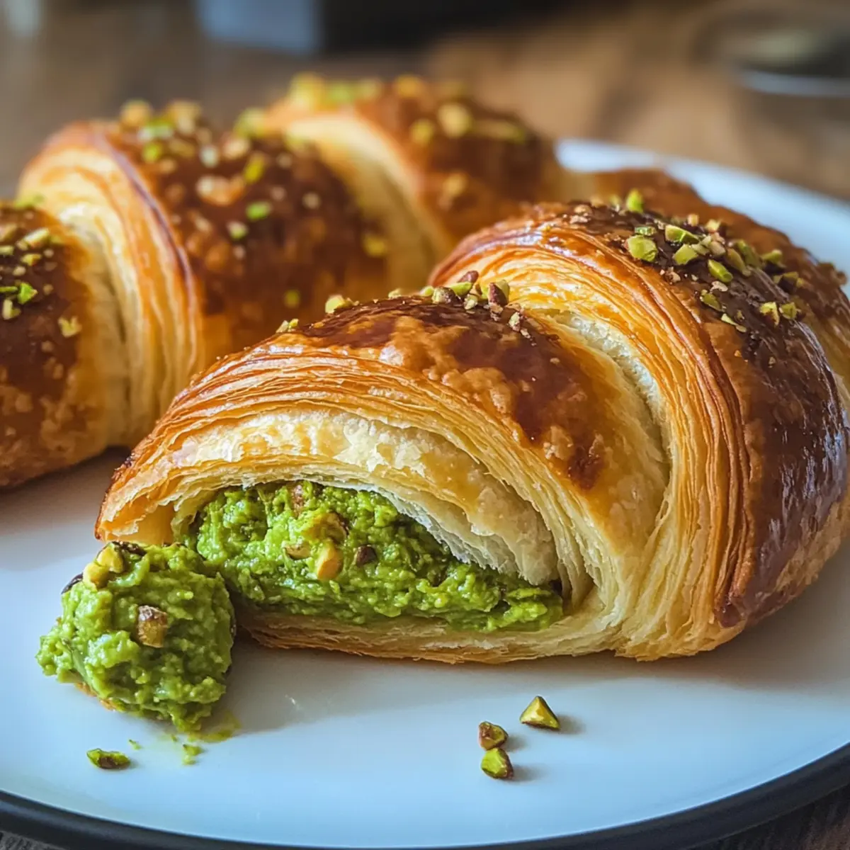Pistazienhörnchen Selbstgemacht - Flaky und Lecker