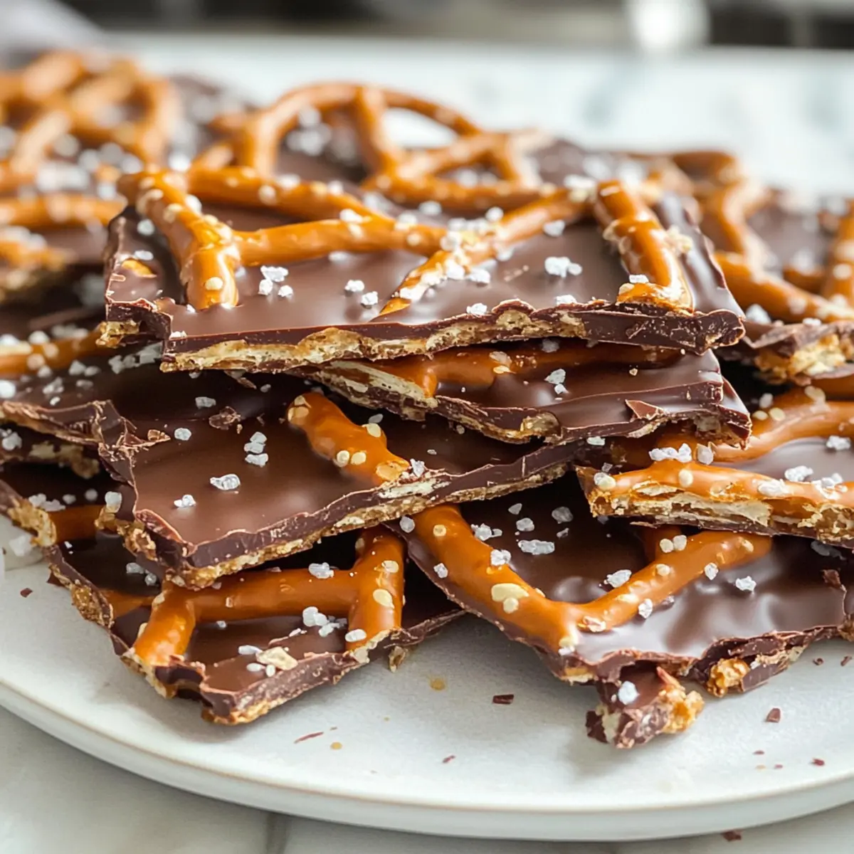 Gesalzene Karamell-Brezel-Rinde: Süßer Genuss ohne Backen