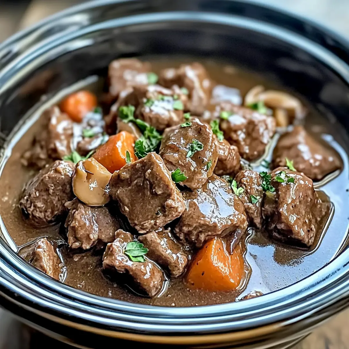 Schmorbraten mit Soße im Slow Cooker für die ganze Familie