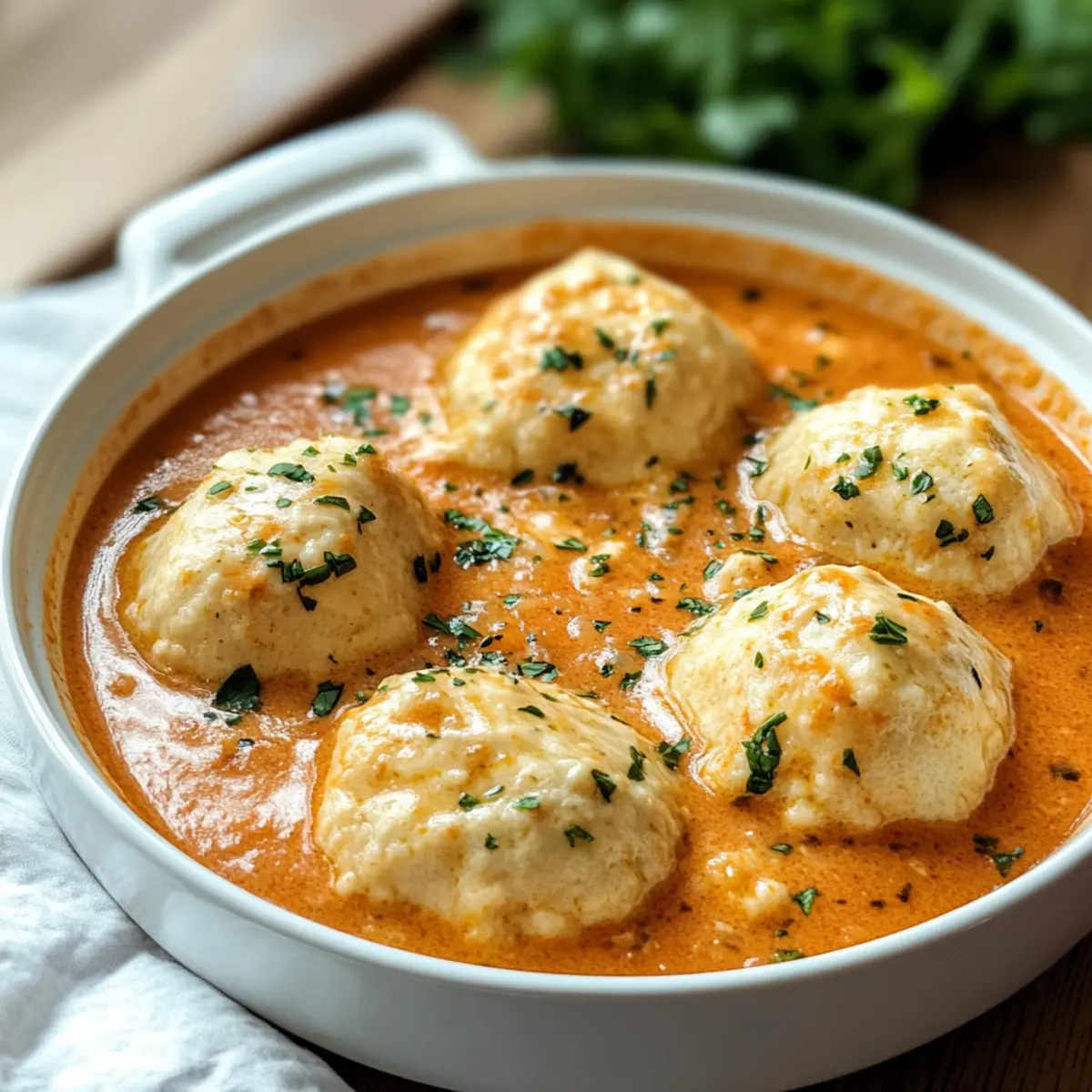 Tomatensuppe mit Cheddar-Bay-Dumplings für Seele und Magen