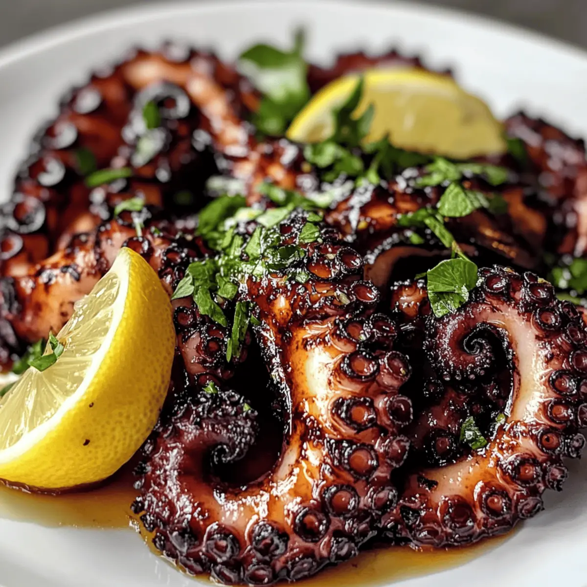 Gegrillte Oktopus-Tentakel in rauchiger Butter