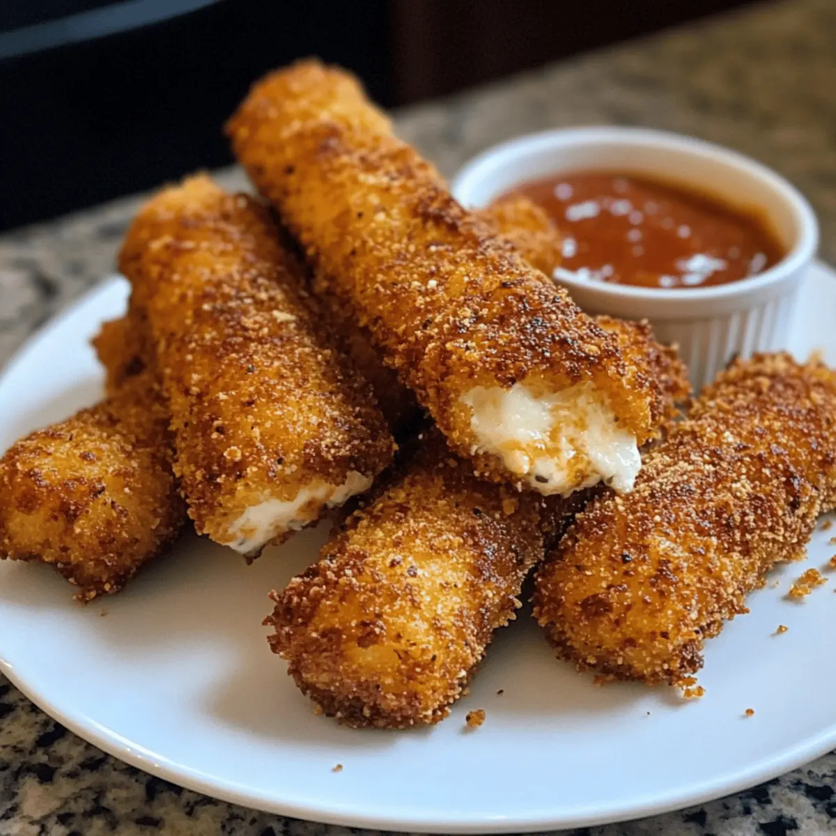 Knusprige Mozzarella-Sticks aus der Heißluftfritteuse