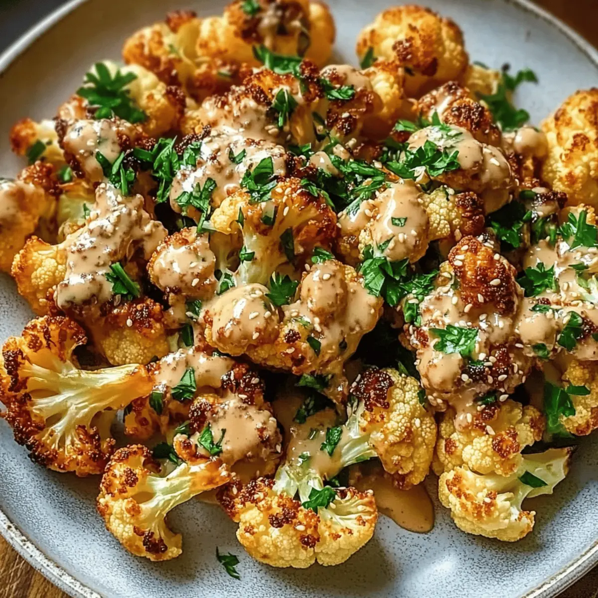 Marokkanischer Blumenkohl mit Tahini-Honig