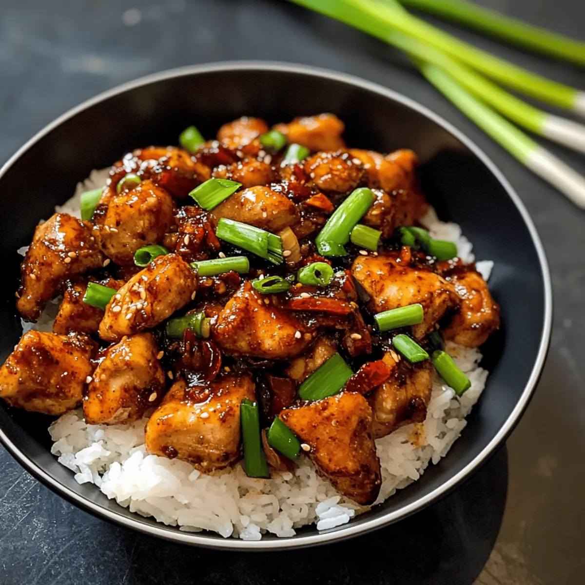Gesunde Szechuan Hähnchen aus der Heißluftfritteuse