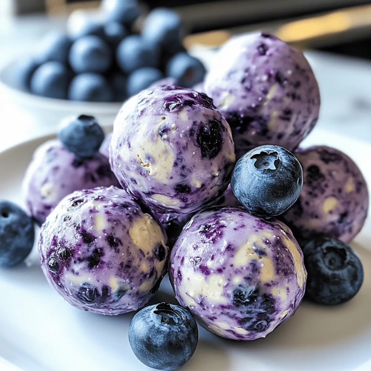 Gesunde Heidelbeer Cheesecake Proteinbissen