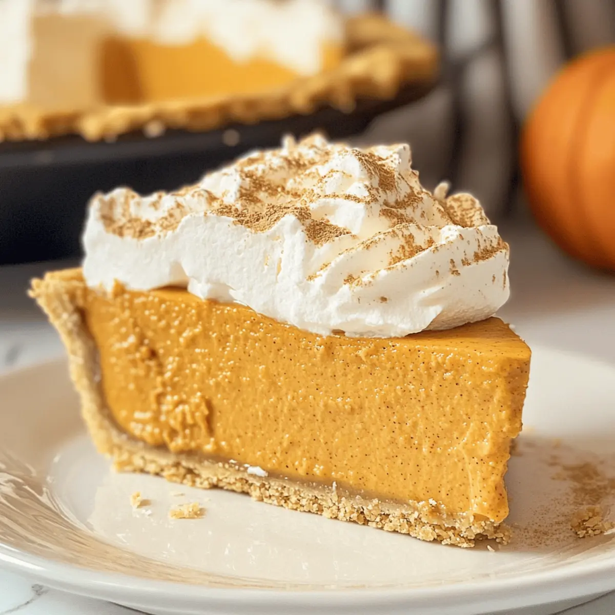 No Bake Marshmallow Pumpkin Pie für deine Familie