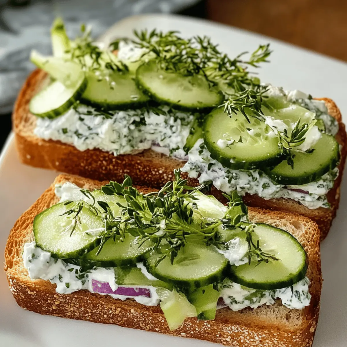 Erfrischende Gurkensalat-Sandwiches für den Ausklang