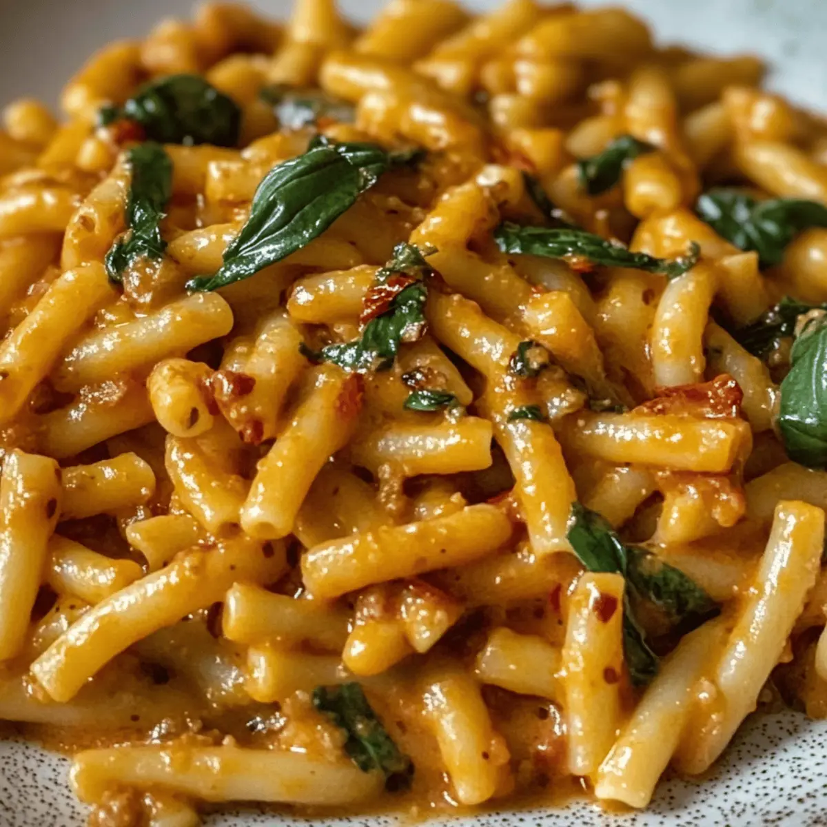 Cremige Basilikum Cavatelli mit Calabrian Chili