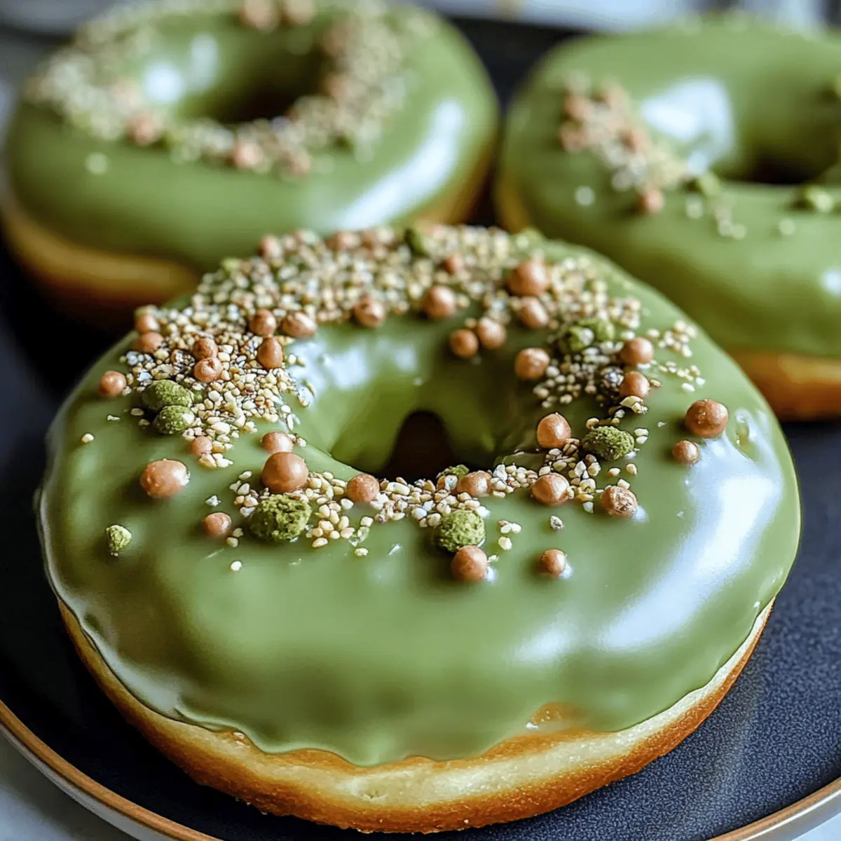 Vegane Matcha Donuts aus dem Ofen