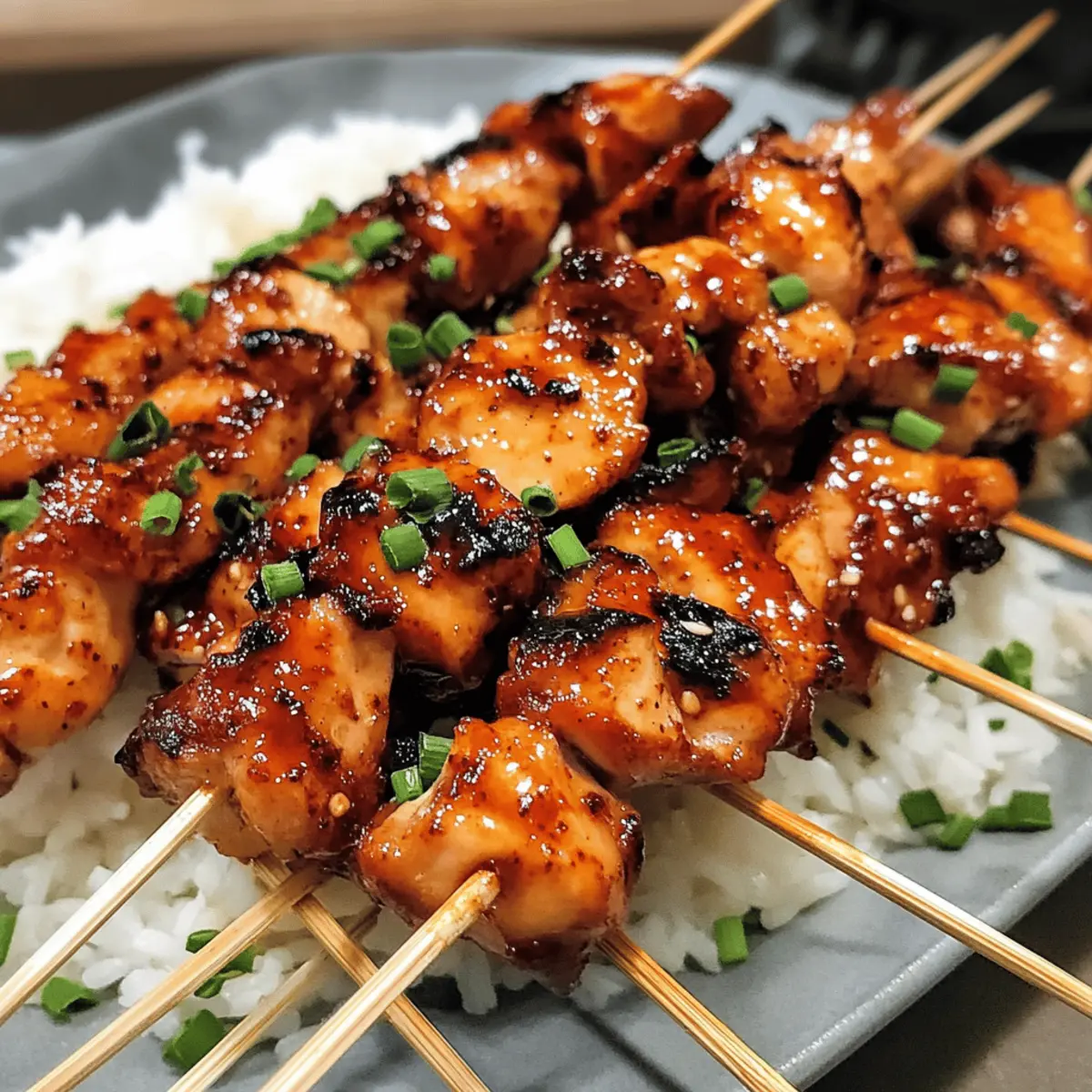 Koreanische Hähnchenspieße mit würziger Marinade